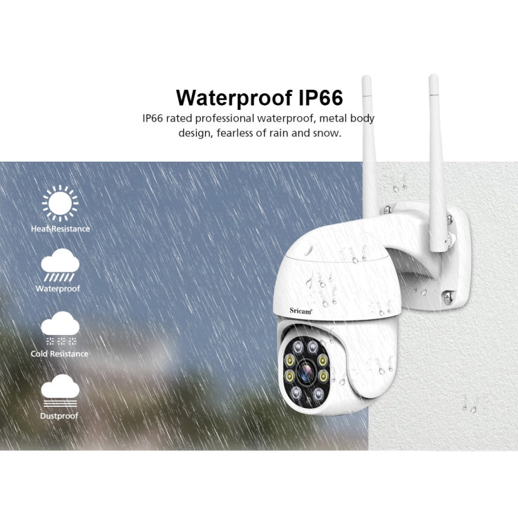 Sricam SP028 1080P HD Outdoor PTZ Camera, Support Two Way Audio / Motion Detection / Humanoid Detection / Color Night Vision / TF Card, US Plug Sricam SP028 1080P HD Outdoor PTZ Camera, Support Two Way Audio / Motion Detection / Humanoid Detection / Color Night Vision / TF Card, US Plug